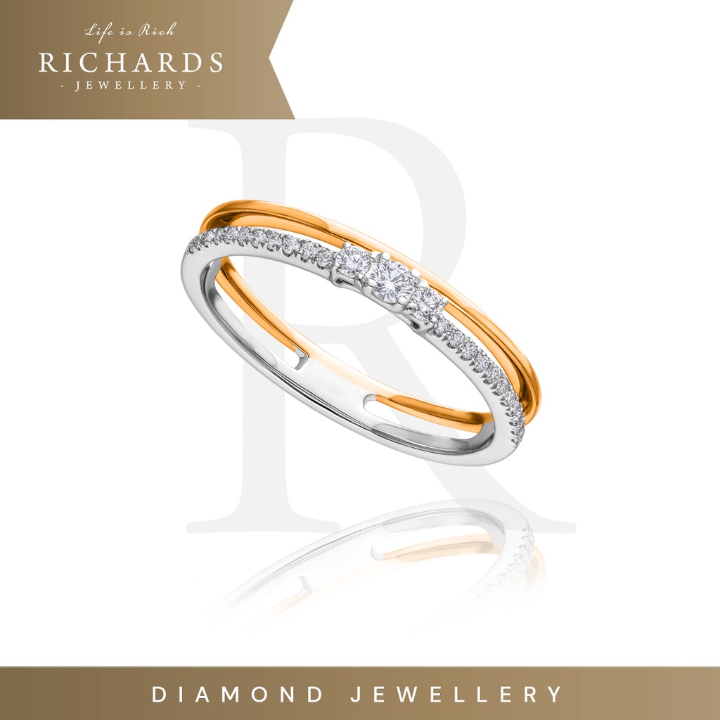 Richards Jewellery - Cincin Berlian – Double Rings Trilogy - 266765