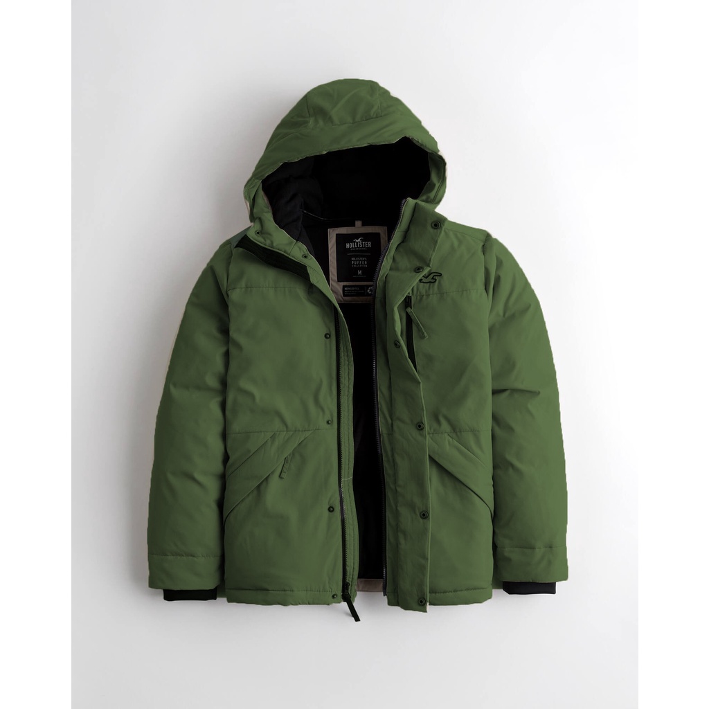 puffy hooded jacket