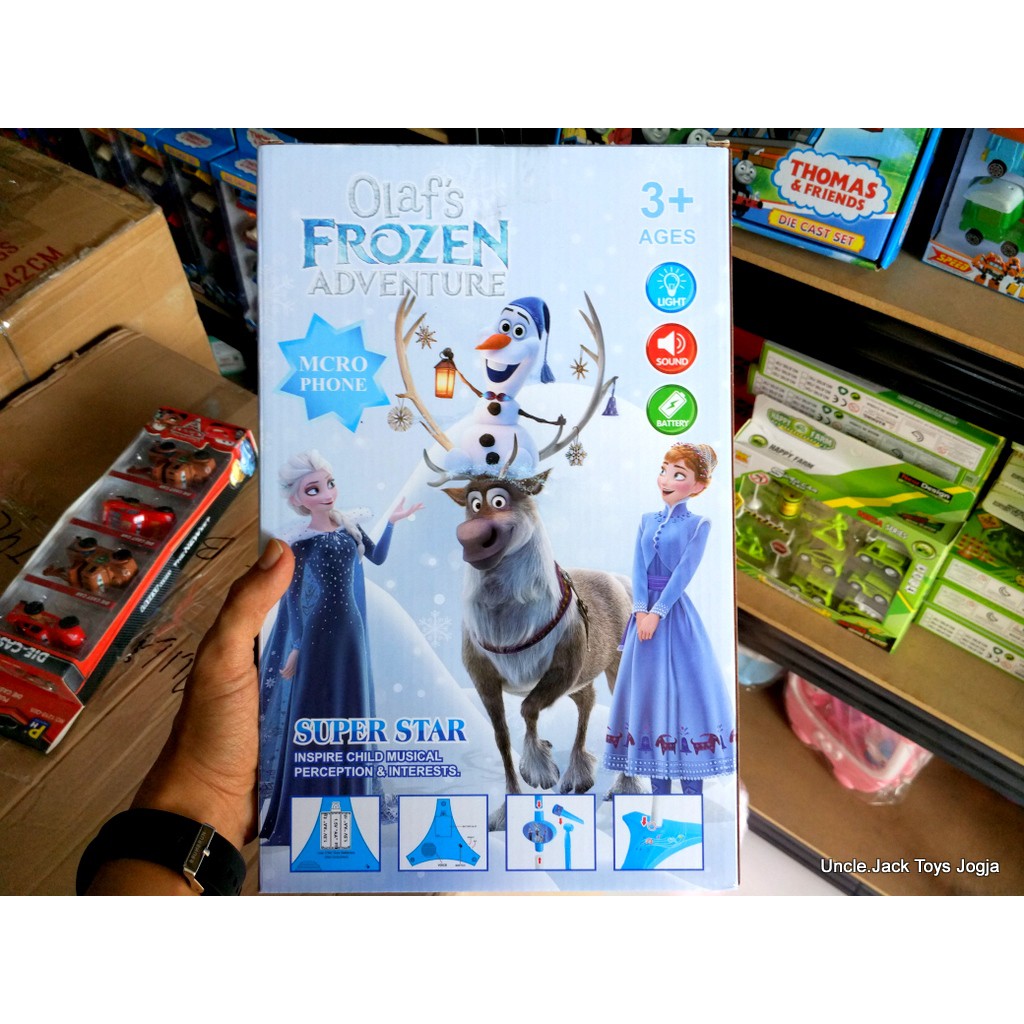 Mainan Anak - Olafs Elsa Frozen Microphone Set - Mainan Karaoke Anak
