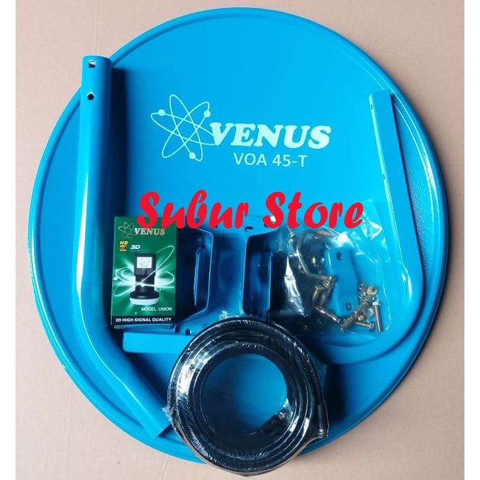 Parabola Mini Venus 45 cm + LNB + Kbl 15m Isi 10 Paket