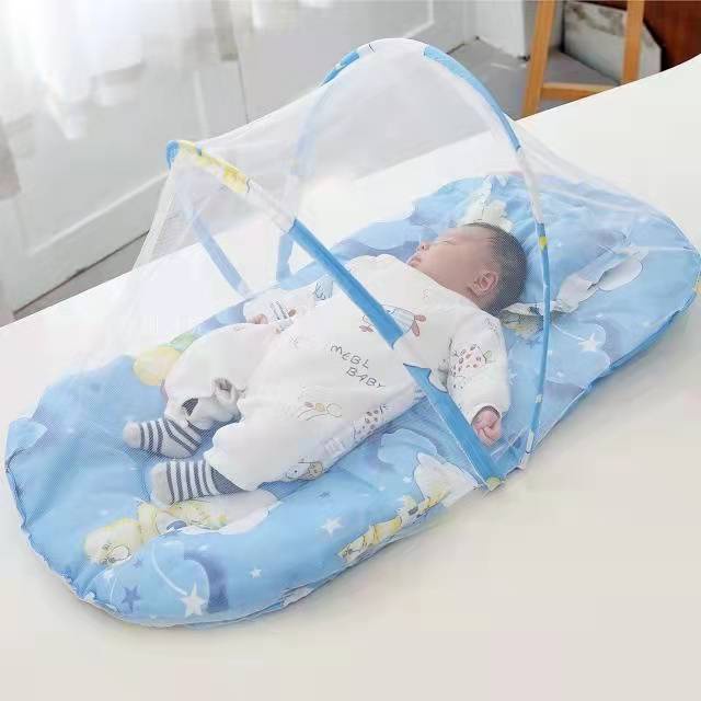 Kasur Lipat Kelambu Bayi/Kasur Kelambu Set/Tempat Tidur Bayi Beserta Kelambu/C1 156