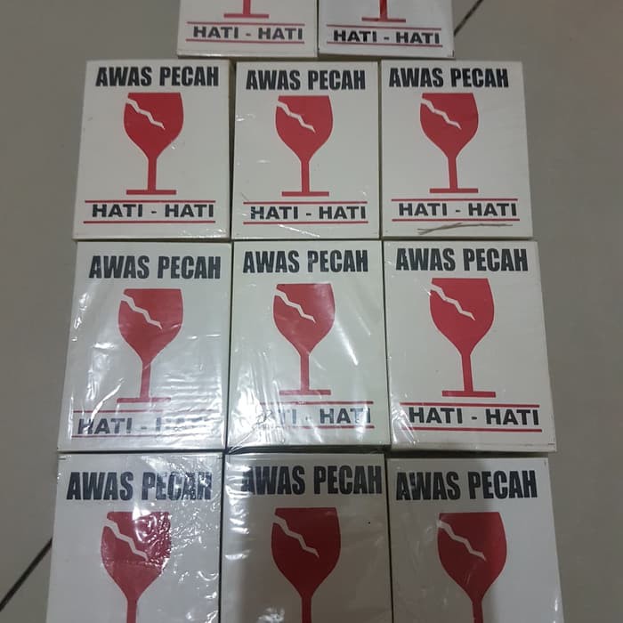 STIKER PENGIRIMAN AWAS PECAH BUAT PENGAMAN BARANG2 ANDA