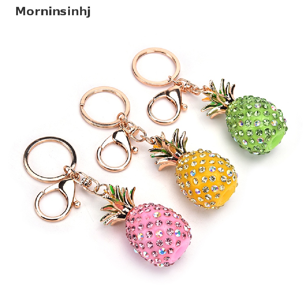 Mornin Nanas Kristal Berlian Imitasi Keyring Charm Liontin Tas Gantungan Kunci Rantai Keychain id