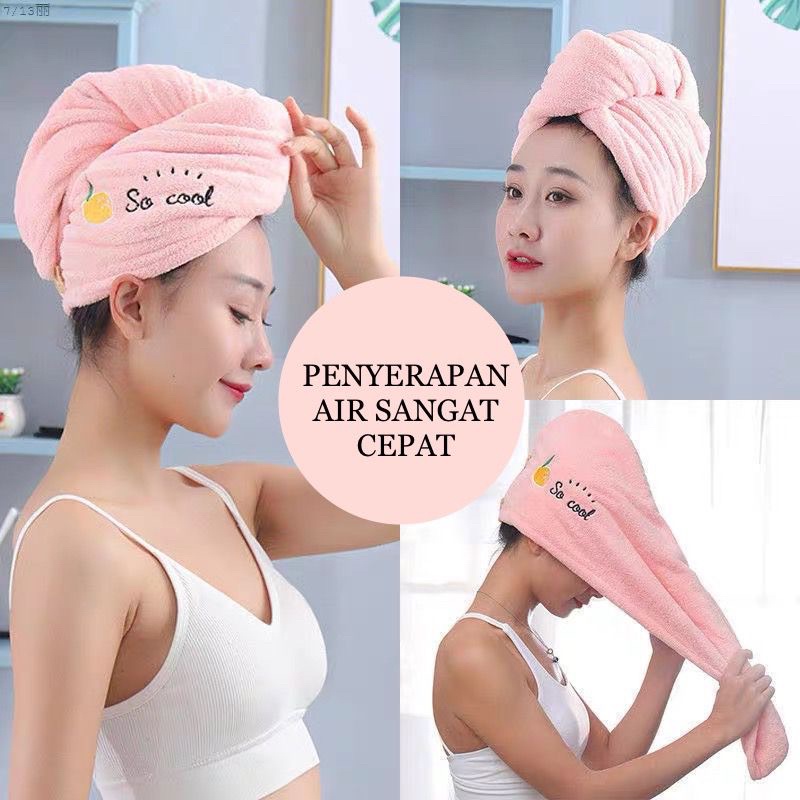 HANDUK KERAMAS PENGERING RAMBUT KEPALA MICROFIBER / MAGIC TOWEL JRW0098