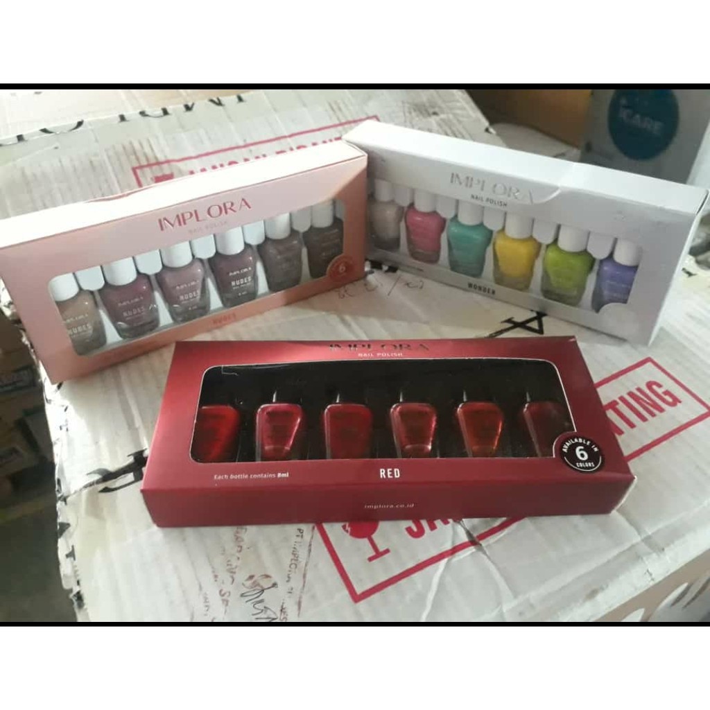 * NCC * Implora Kutek New Baru Nail Polish Cat Kuku Cutex - Per Box Isi 6 Pcs