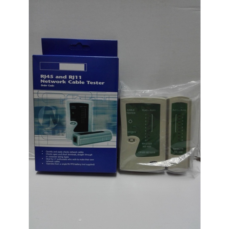 EM Kabel LAN  Tester double RJ-11&amp;RJ-45