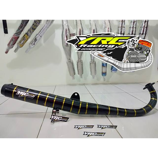 Knalpot YRC racing sr black gold rxking