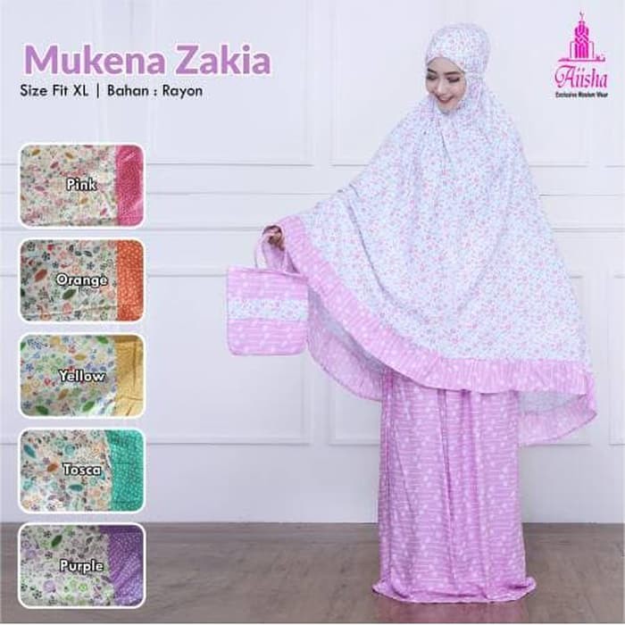 Super Murah Mukena Zakia Ori Aiisha Baru