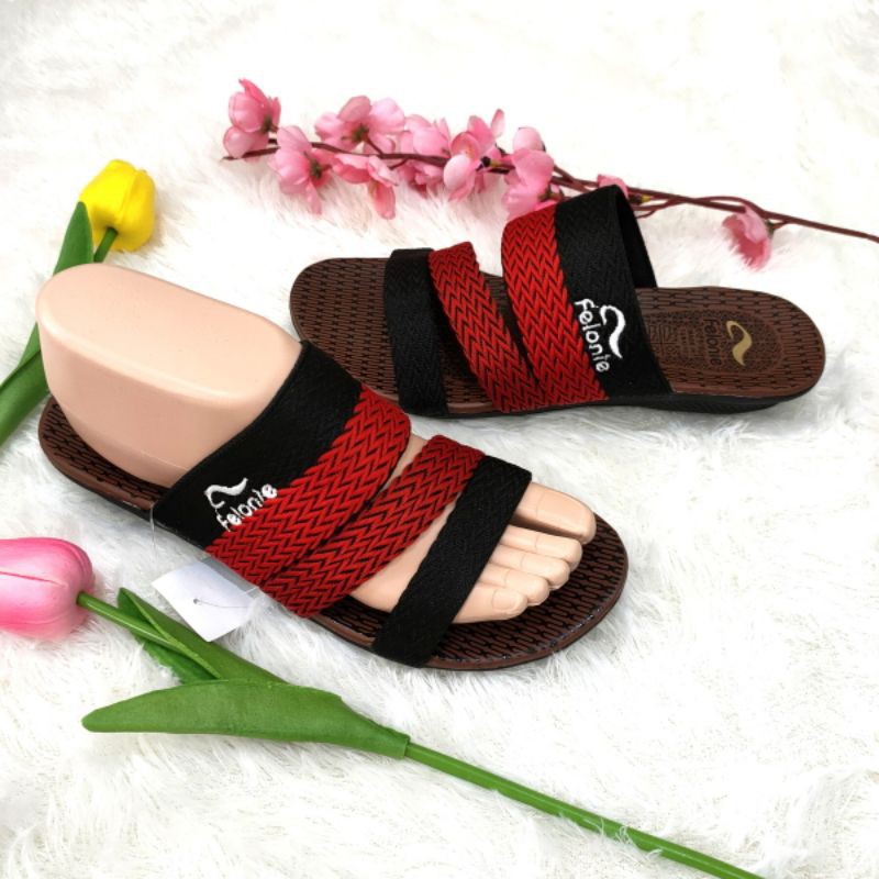 sandal wanita Trendy dan keren murah ( Felonie SF 01)... sandal terbaru turki rajut bordir ban 3