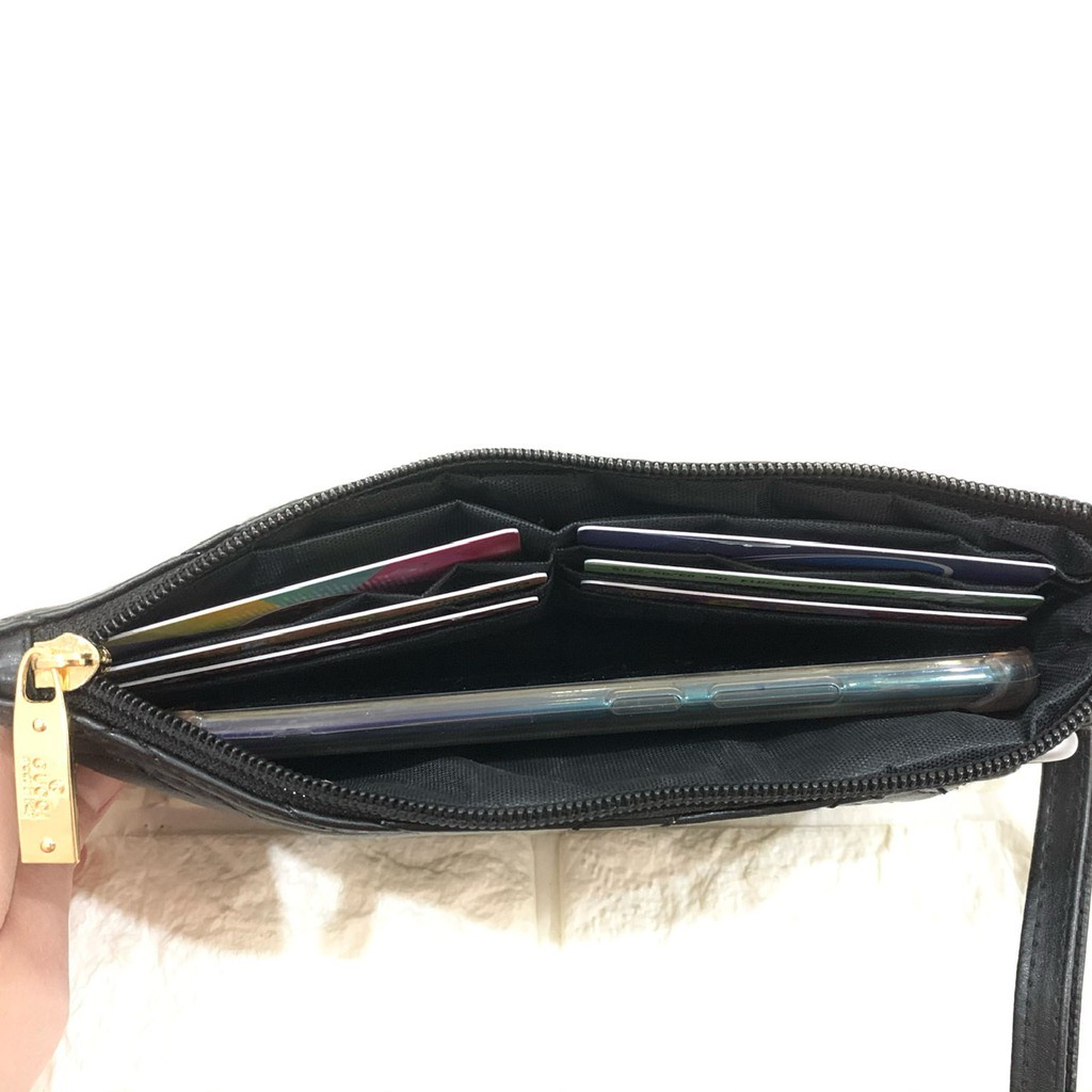 (GROSIRJAYA32) Dompet Gutci hp bordir banyak slot kartu/Dompet panjang wanita kulit bordir