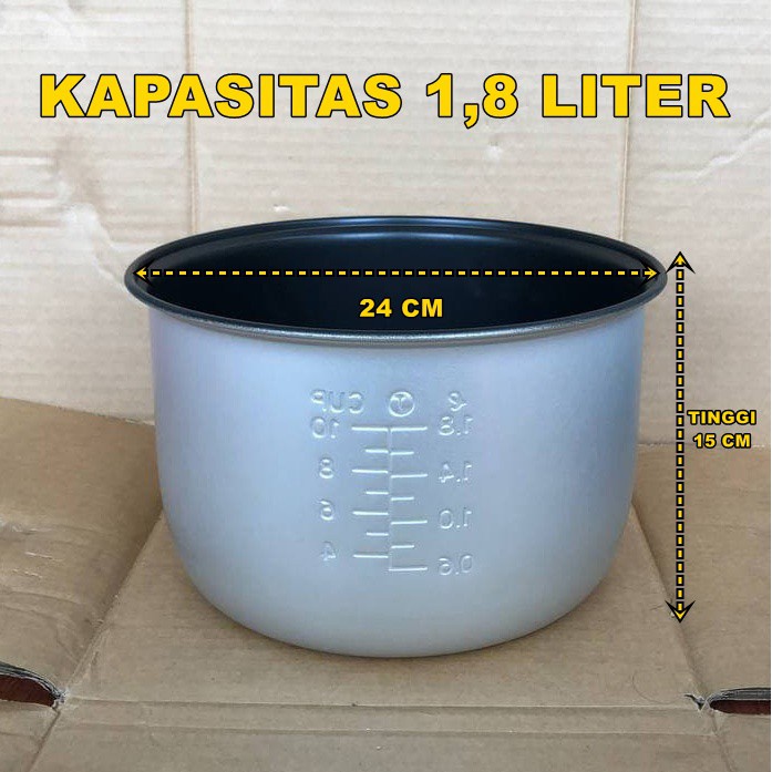 [BAYAR DITEMPAT] Panci Rice Cooker ukuran 1,8 L Multi