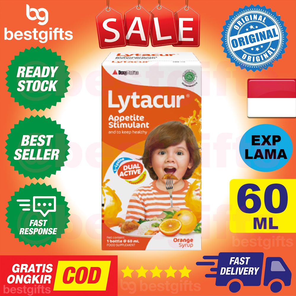 LYTACUR SYRUP DUAL ACTIVE ORANGE SIRUP JERUK MULTIVITAMIN MENINGKATKAN NAFSU MAKAN PERTUMBUHAN ANAK 60 ML