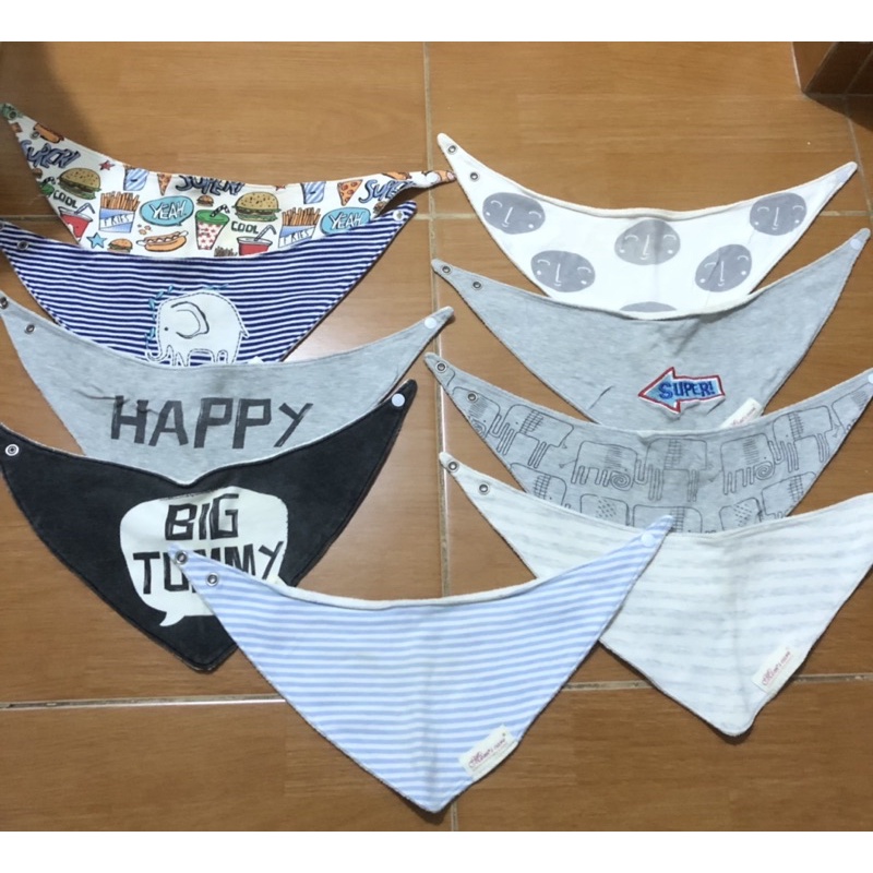preloved slabber bayi | BIB bayi moms care anak laki laki 9pcs