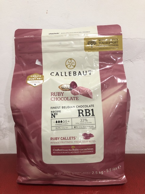 Ruby Callebaut 100 gram / Chocolate Callebaut Ruby 33,6%