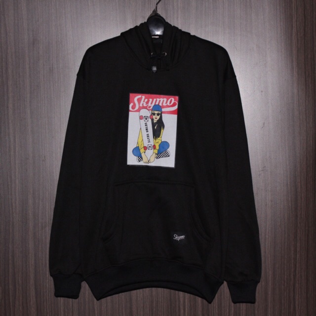 JAKET HOODIE DISTRO SHINING BRIGHT X TDH HITAM PRIA WANITA