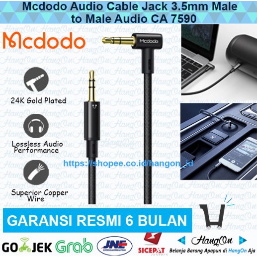 Mcdodo Kabel AUX / Jack Audio 3.5 mm Male to Male CA-7590