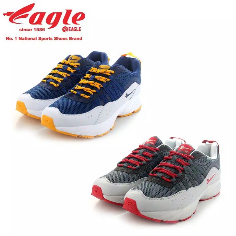 Eagle Shoes Hokaido ORI Biru Tua Kuning