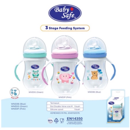 Botol Susu Bayi Baby Safe WN001 / WN002 WN30 WN004 BOTOL SUSU GAGANG Wide Neck Bottle Botol 125ml / 250ml / Botol Susu / Botol Susu Bayi / Botol Babysafe / BPA FREE / BabySafe Wide Neck Bottle WN001 WN002