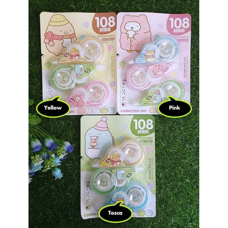 

Tip-ex Roll Mekanik / Correction Tape isi 3 pcs - Sumikko 108