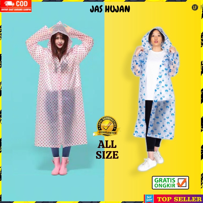 JAS HUJAN WANITA KOREA MANTEL HUJAN PEREMPUAN DEWASA RAINCOAT GIRL IMPORT B18