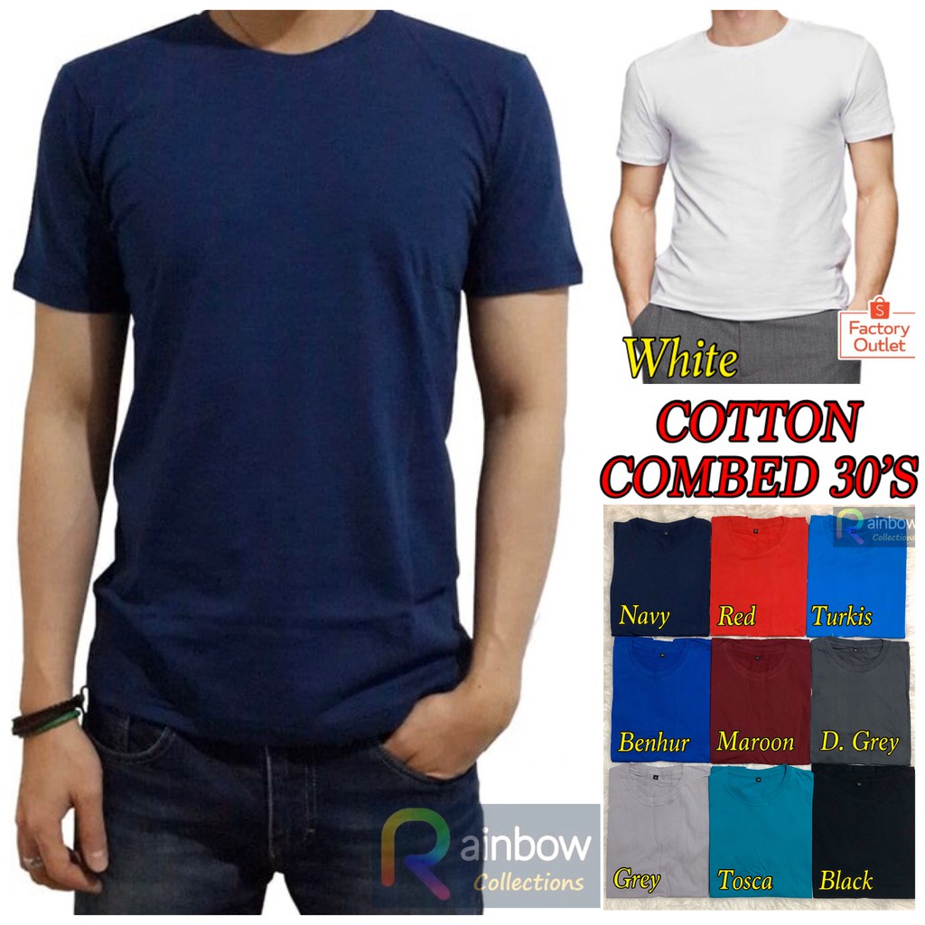 Kaos polos pria pendek | Kaos oblong cotton combed 30s | kaos distro pria berkualitas