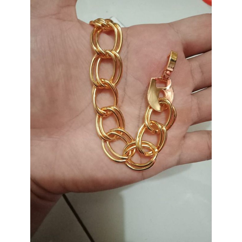 gelang rantai tangan xuping wanita berlapis emas