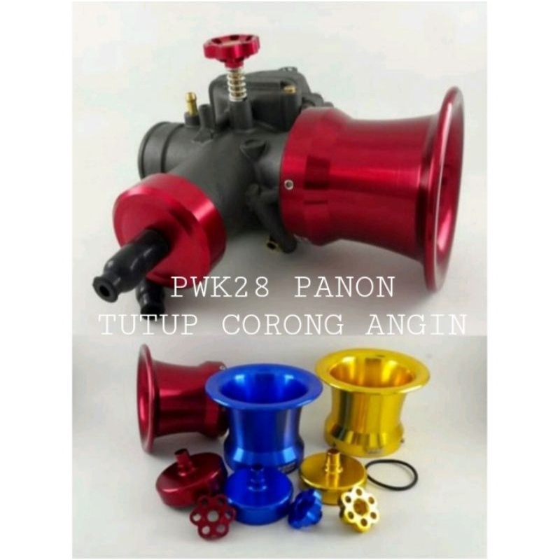 CARBURATOR PWK 28 BLACK PANOM PLUS TUTUP CORONG CARBURATOR ALMUNIUM CNC(PNP PWK 28 PANOM)