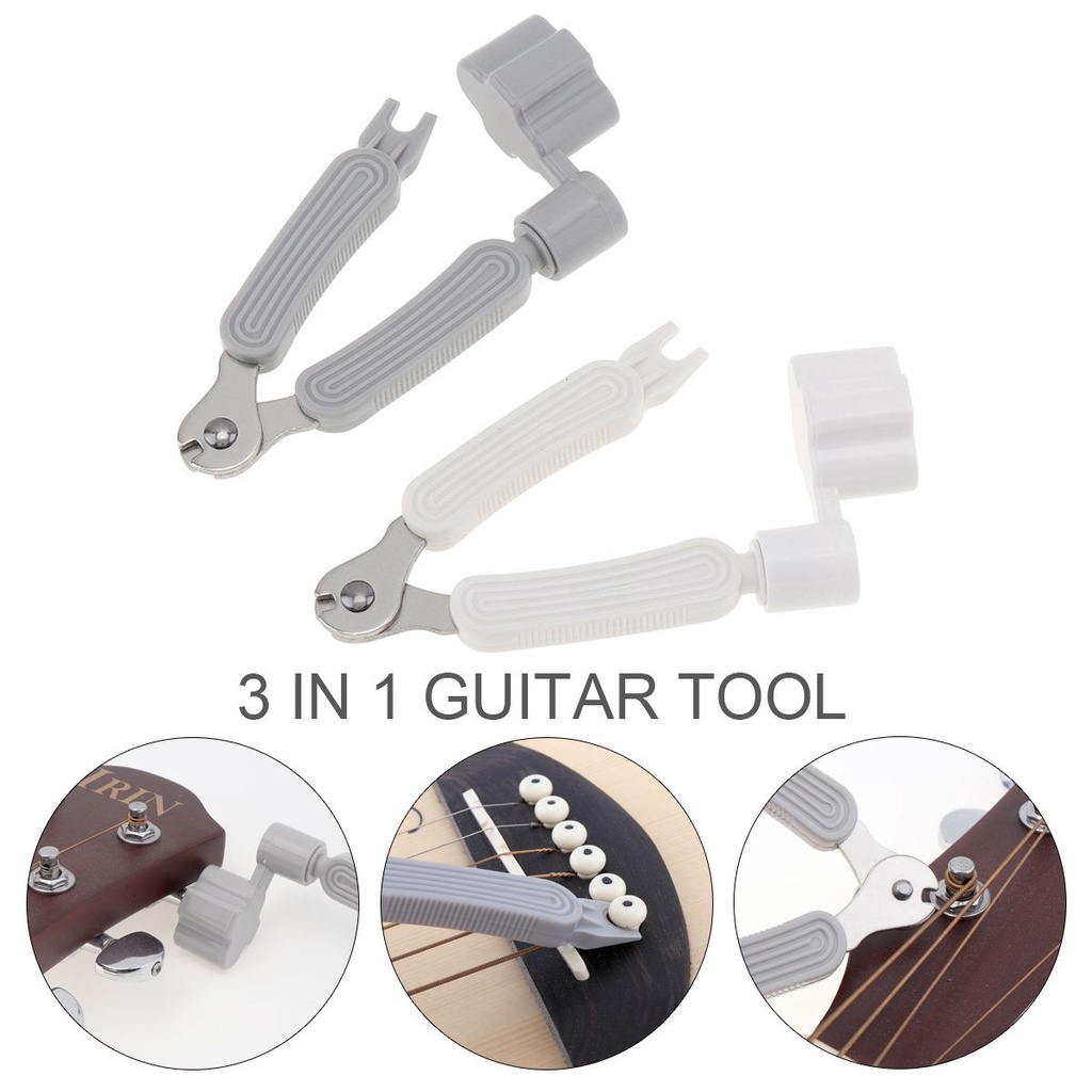 3 IN 1 Alat Pemotong Senar Gitar Multifungsi + Pin Penarik + Winder