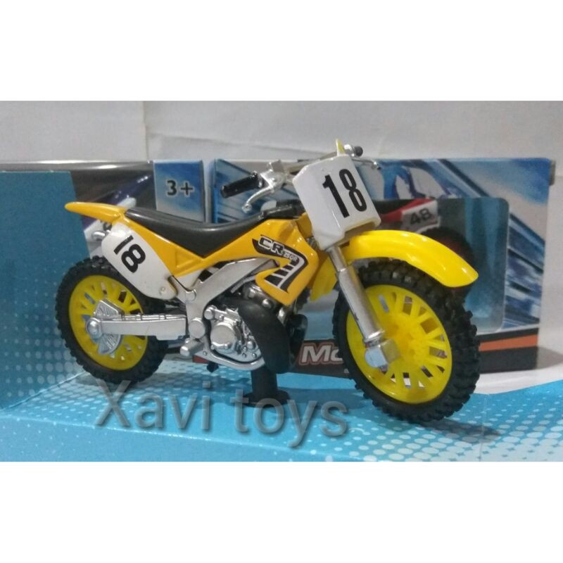 Miniatur MOTOR DIECAST TRAIL 64 KUNING