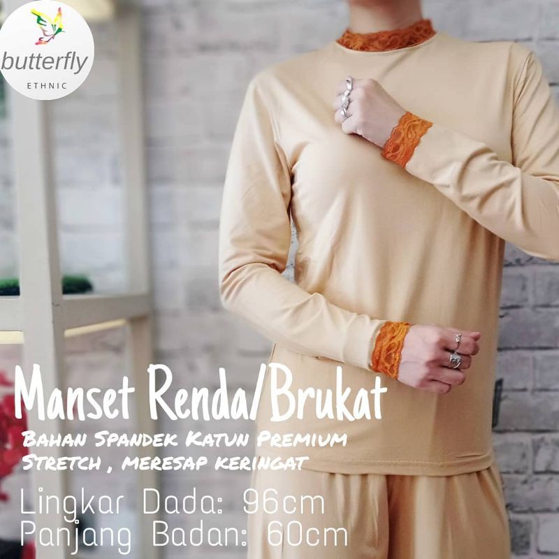 Manset Atasan / Manset Baju / Manset Lengan Panjang / Manset Renda / Manset Brukat / Bahan Spandek K