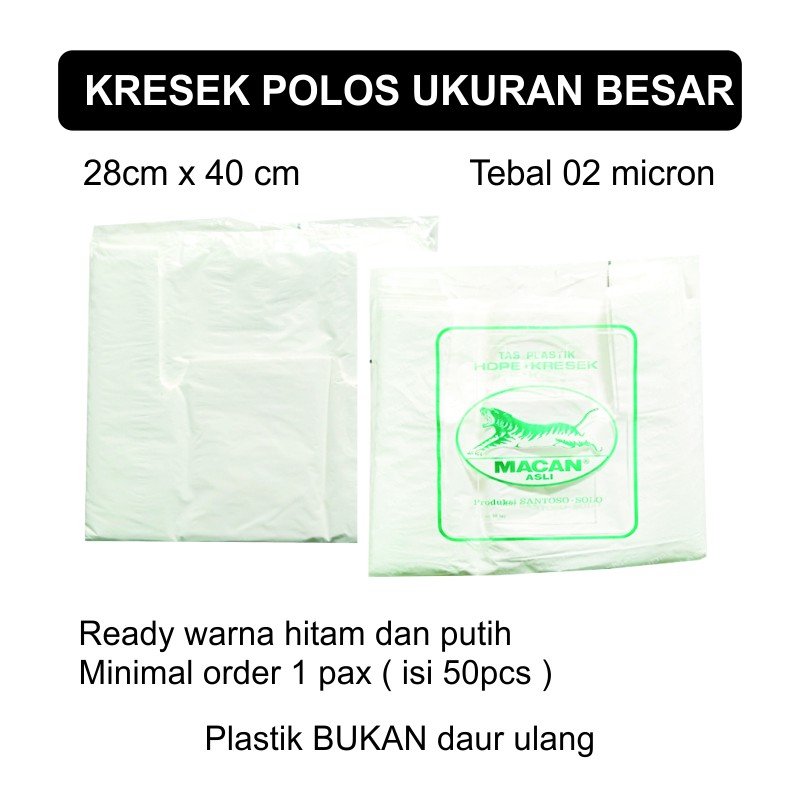 Kresek Polos Packing Tebal