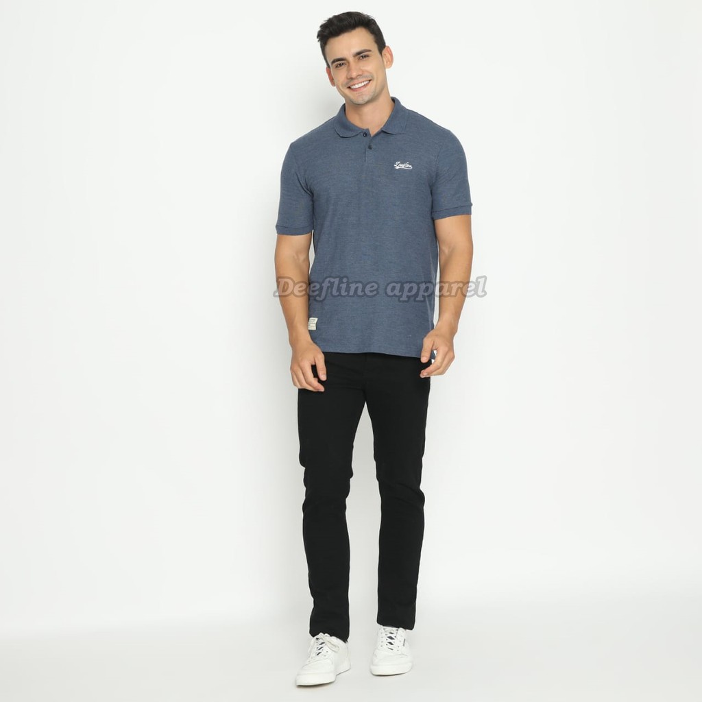 DEEFLINE Kaos Polo Shirt Premium Twotone Navy Original / Kaos kerah Pria