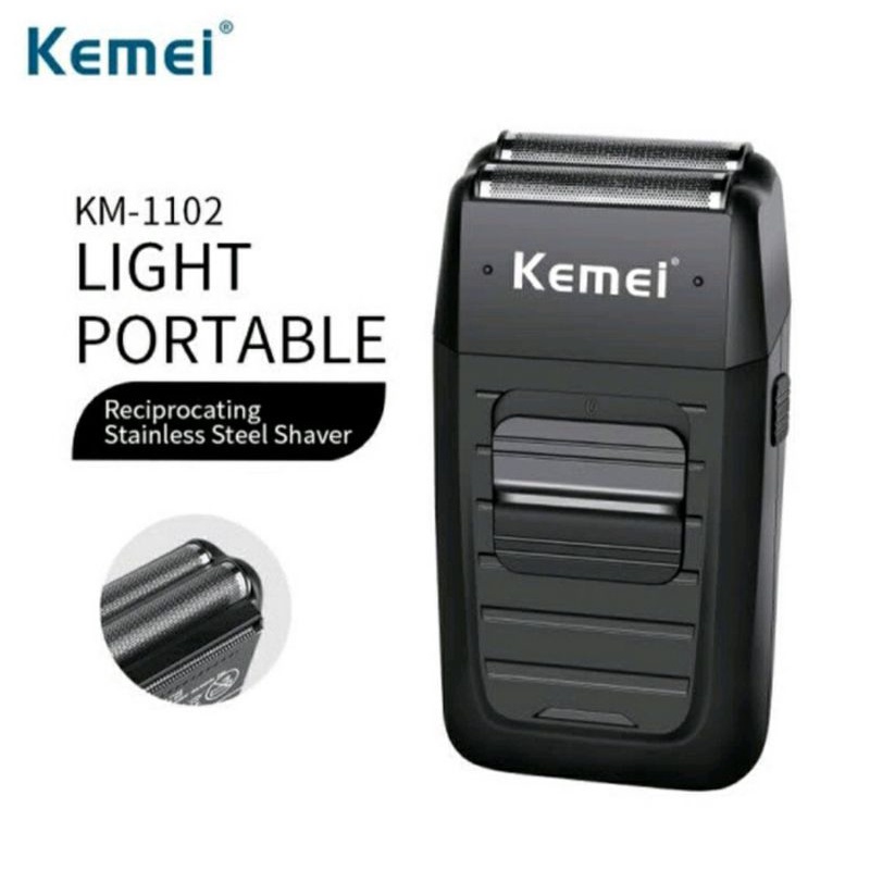Alat Mesin Cukur Kumis Jenggot Shaver Recharger Kemei Km1102
