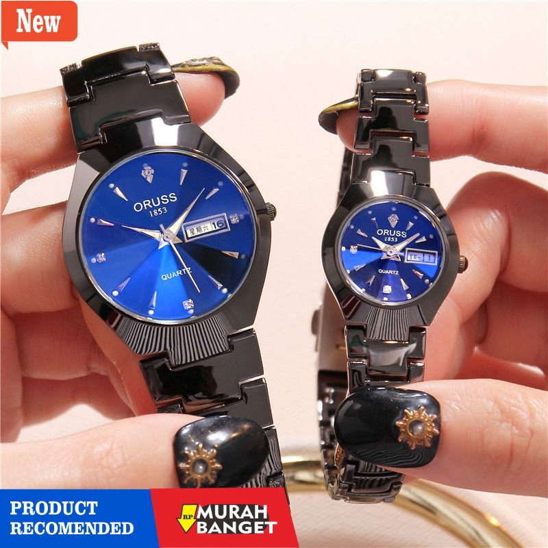 Jam tangan couple terbaik- (COD) Jam Tangan Couple ORUSS Original Kecil Import Anti Air Garansi