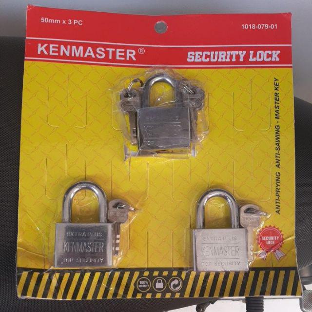 Kenmaster Gembok Master Key 50mm - 3 Buah