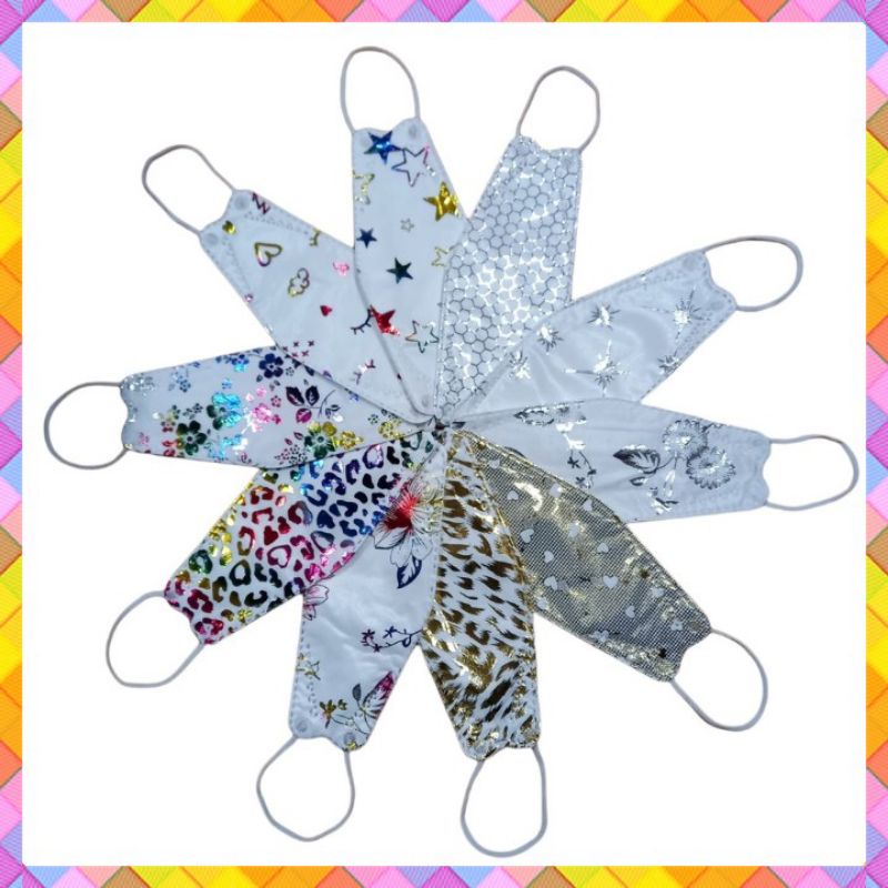 Masker KF94 Dewasa Motif Masker Non Medis Harga Satuan