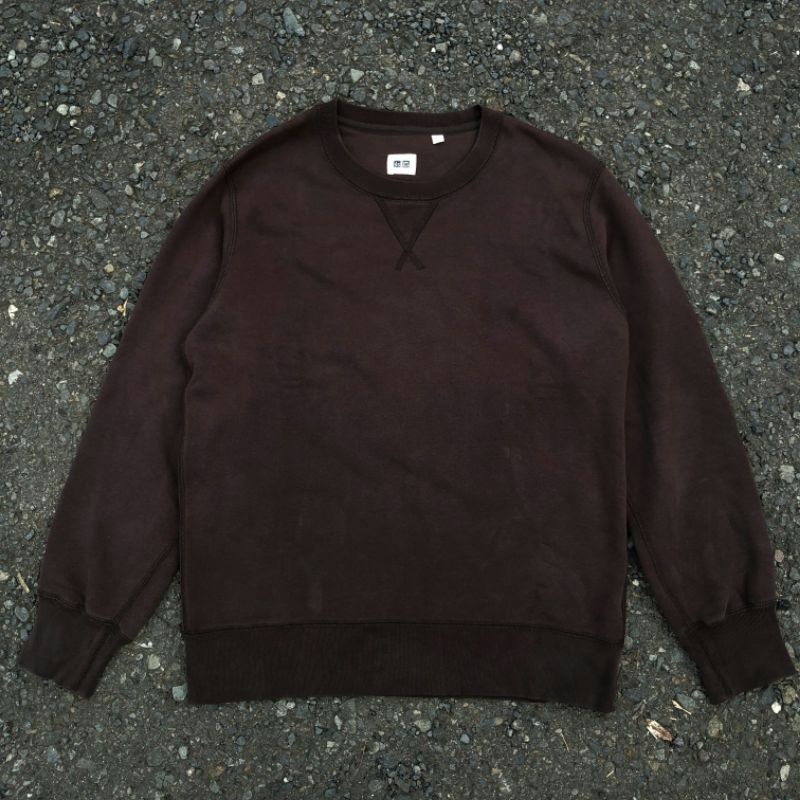 Crewneck Uniqlo Dark Brown