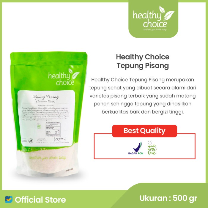 

✨COD✨ Healthy Choice Tepung Pisang 500 gr