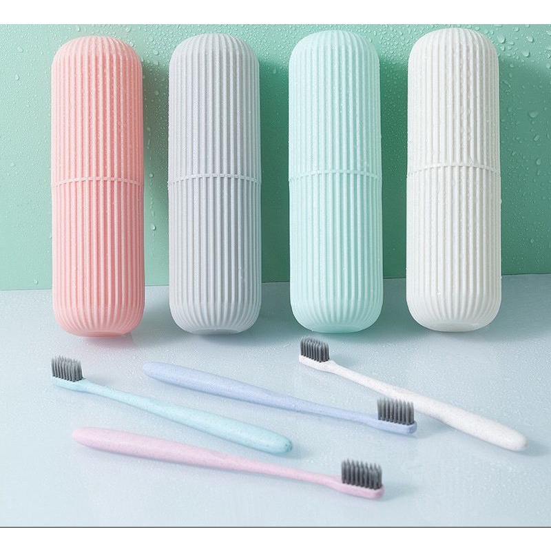 DC - Big Toothbrush Case Pastel Series / Kotak Sikat Gigi Odol Travel Portable