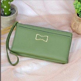 Dompet lipat wanita panjang import no local variasi pita TM-302-A