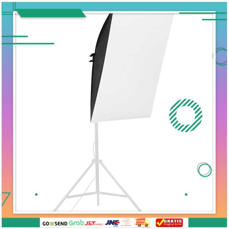 (BISA COD) FTIHSHPSTUDIO Payung Softbox Reflektor 50x50cm E27 Single Socket LD-TZ206