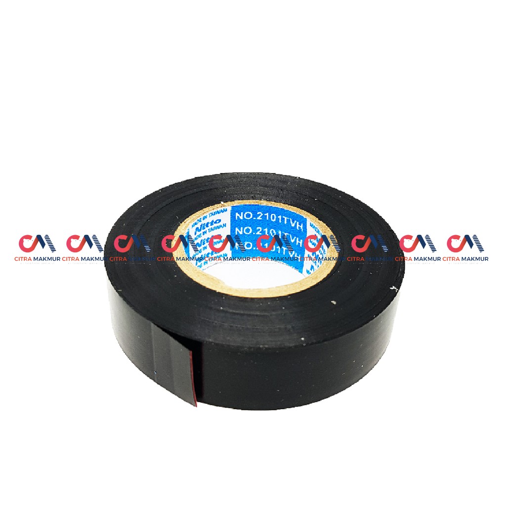 Isolasi Listrik Nitto Hitam Kabel PVC Insulation Tape Solasi Lakban 25 meter