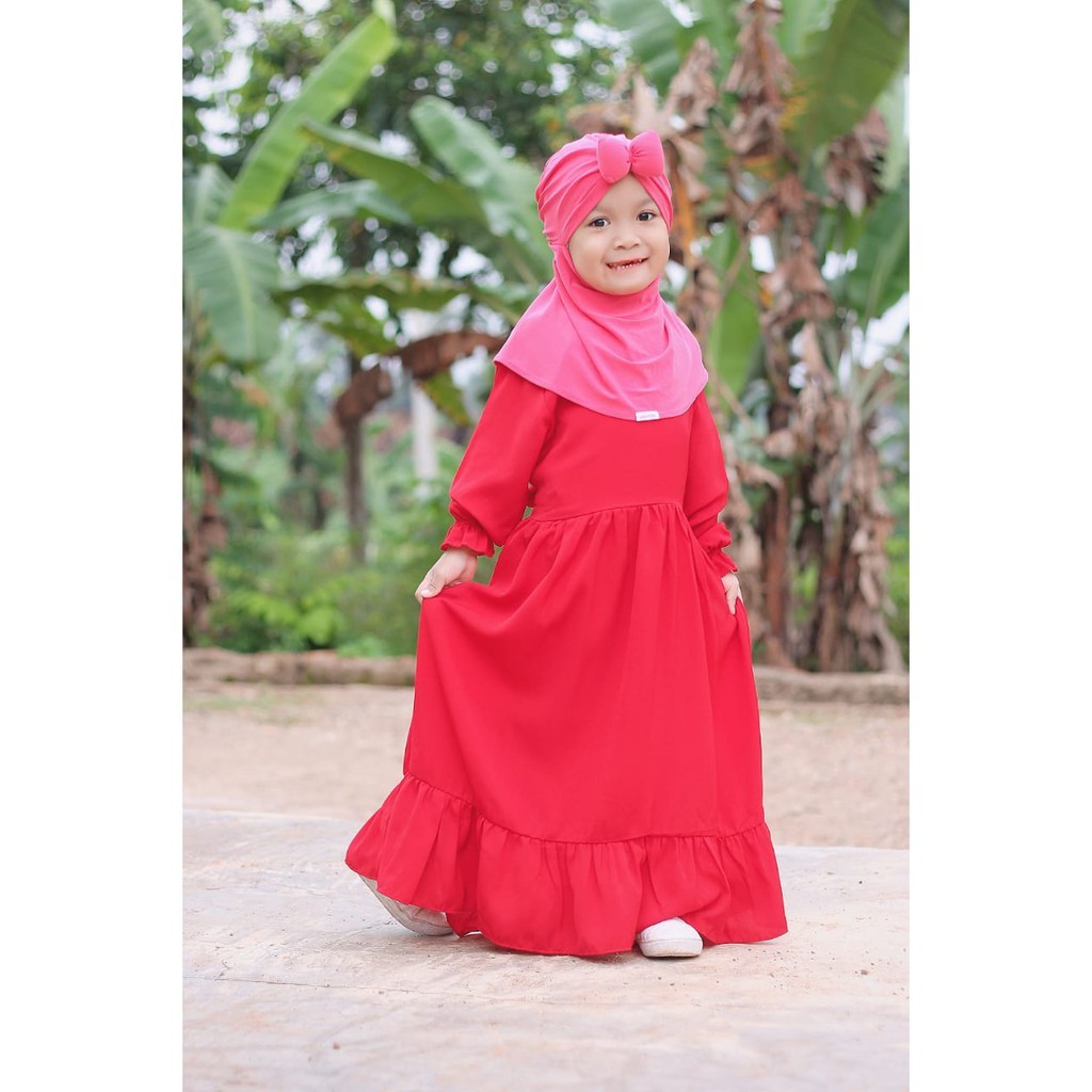 SABYAN Gamis Anak Perempuan - Gamis Anak Polos Moscrepe