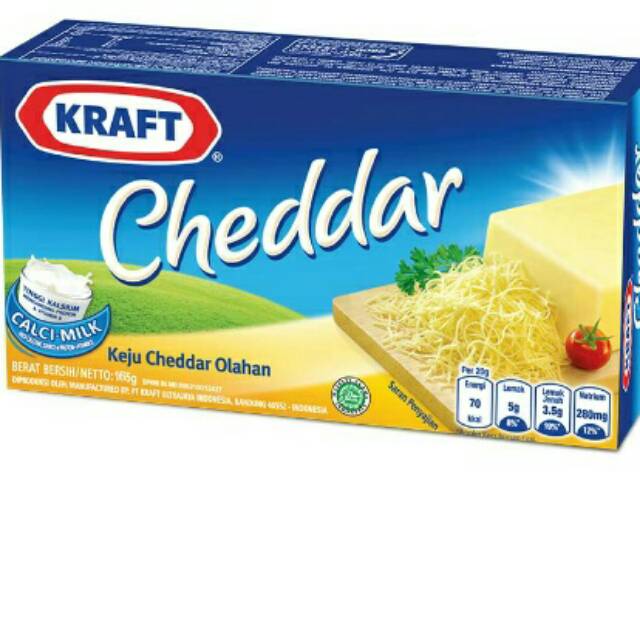 

Kraft keju cheddar olahan 165 g