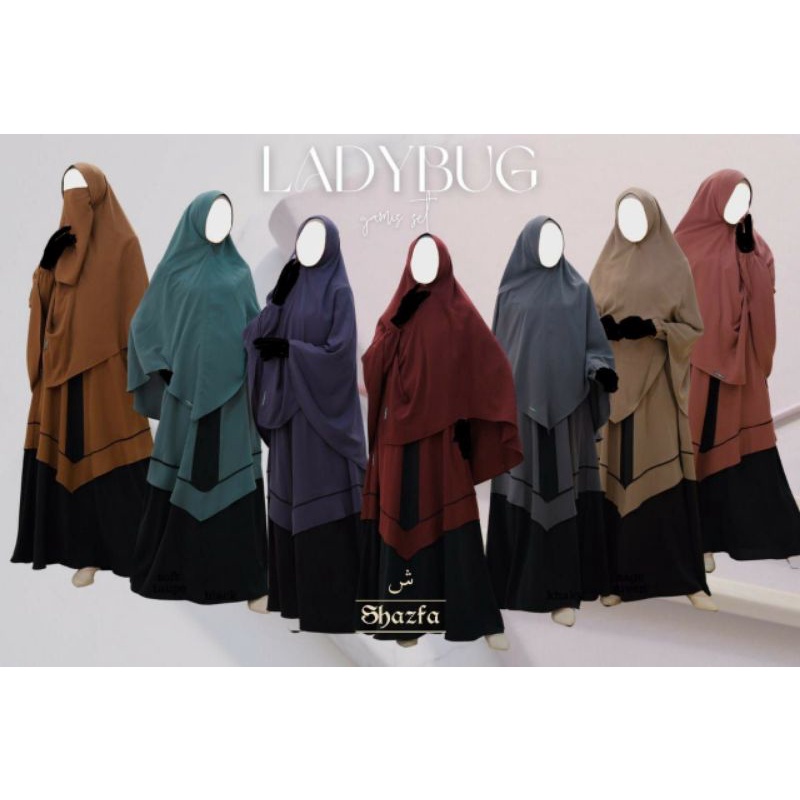 Ladybug Gamis Set by Shazfa / Gamis Set Khimar Syari