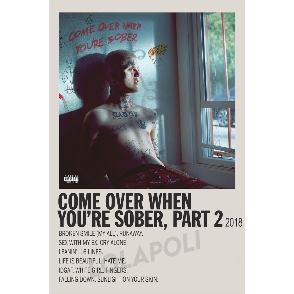 Poster Cover Album Come Over When You're Sober Pt.2 - Lil Peep