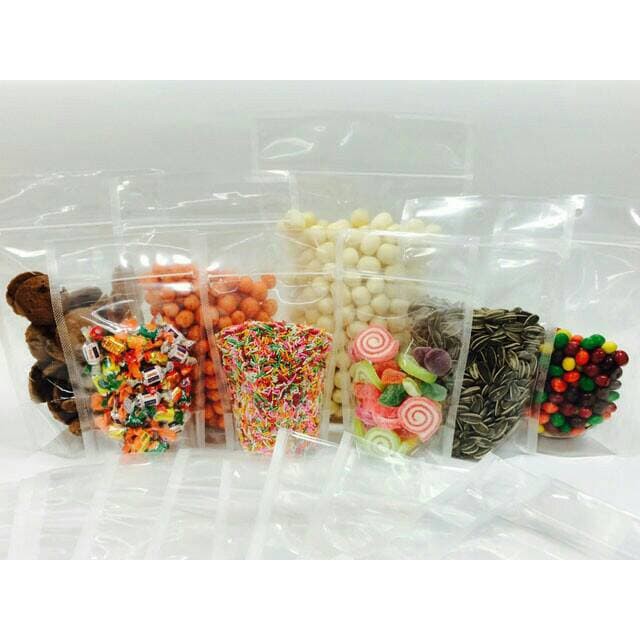 

kemasan stand up pouch pp klip uk.14cm x 22cm (100 Lbr)