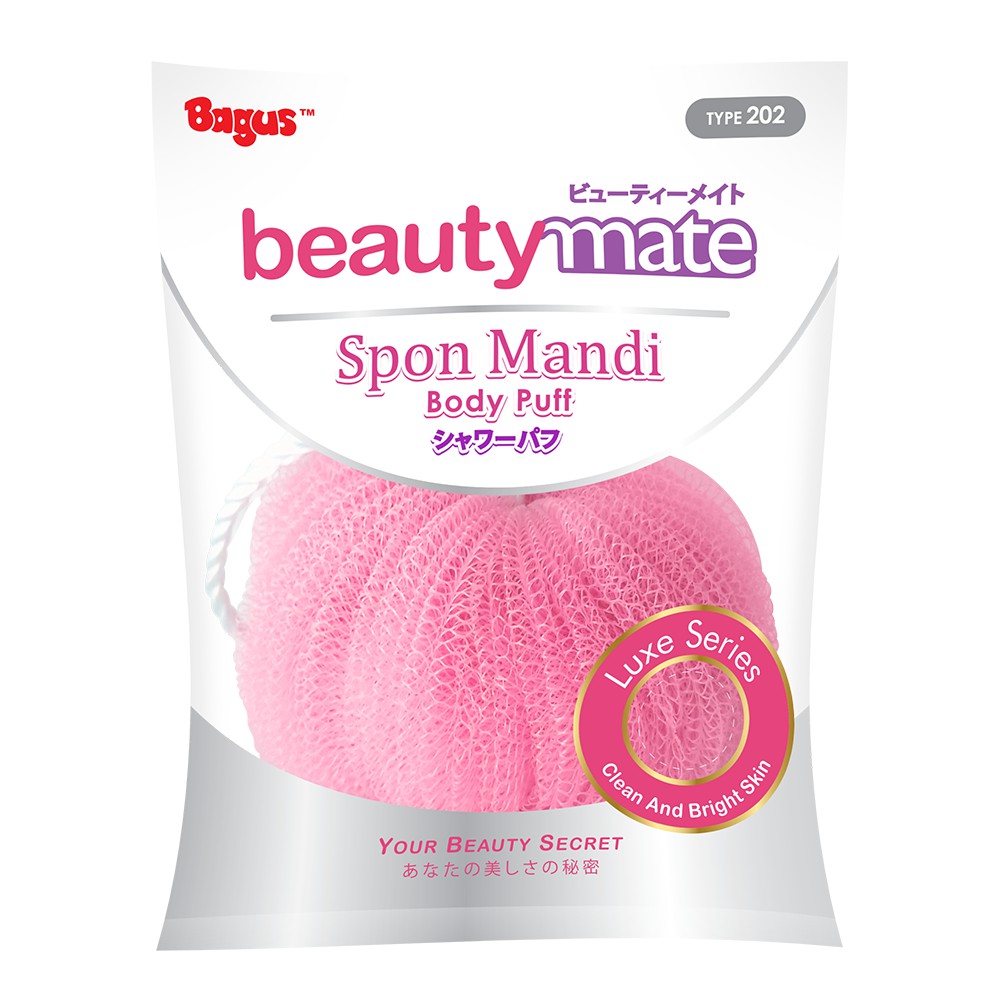 Bagus Busa Spons Mandi Luxe Series Beautymate Shower Puff Sponge 202