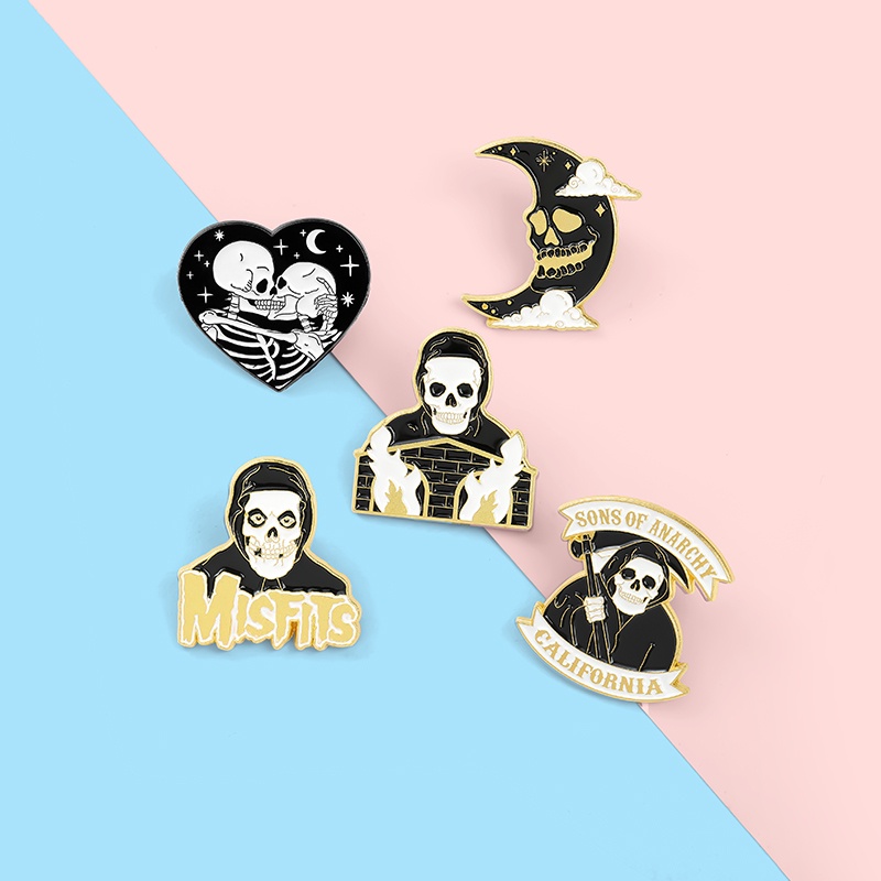 5 Style Punk Pin Hallween Badge Brooch Lapel Pin Hallween Jewelry Gifts