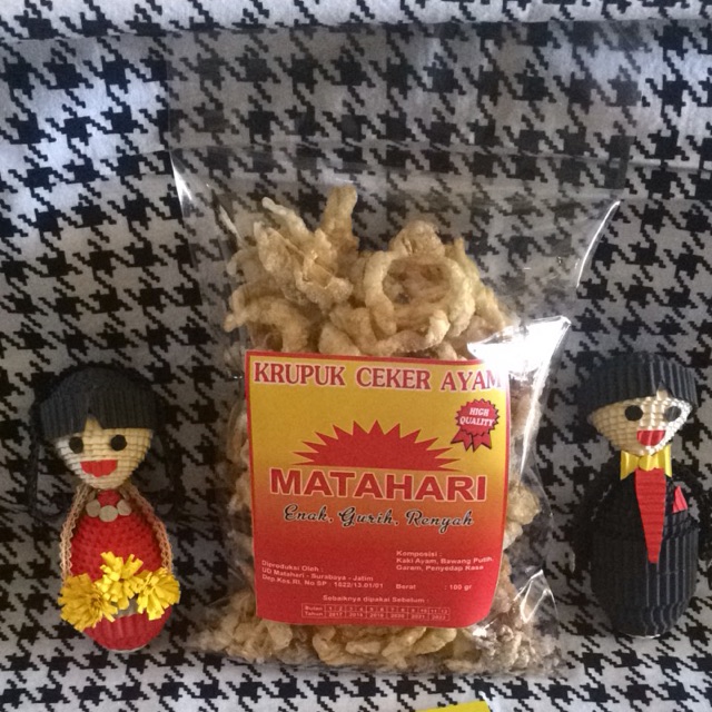 

Krupuk ceker ayam matahari 100gr